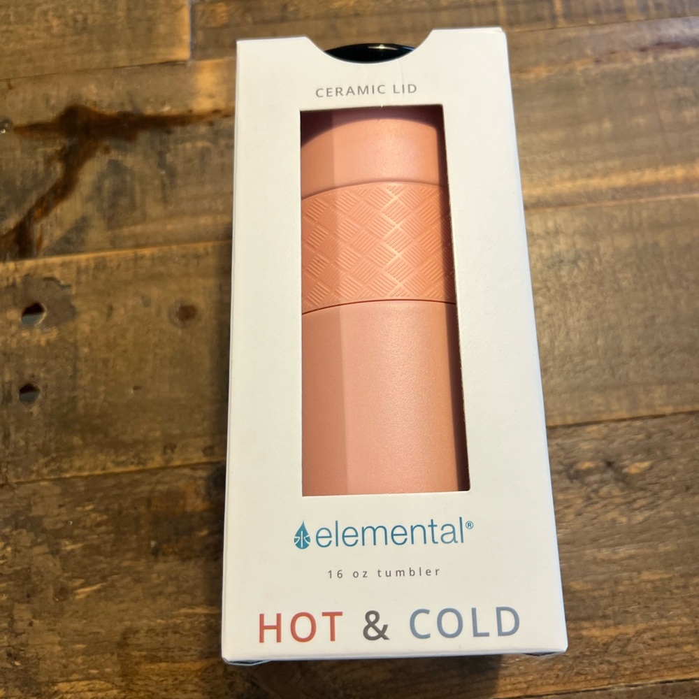 Elemental Matte Rose Pink 16 ounce Tumbler New ceramic lid